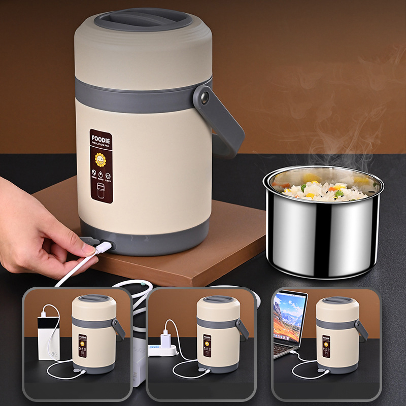 Baby Food Warmer - Usb Verwarmde Lunch Dozen Roestvrij Staal