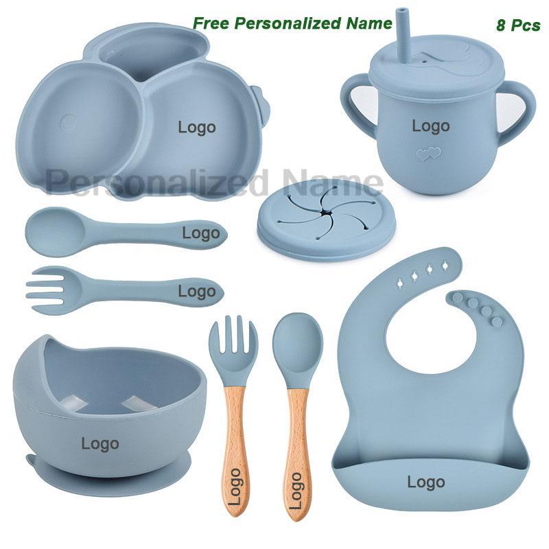 Baby Food Menu - Gratis Gepersonaliseerde Naam Baby Siliconen Konijn